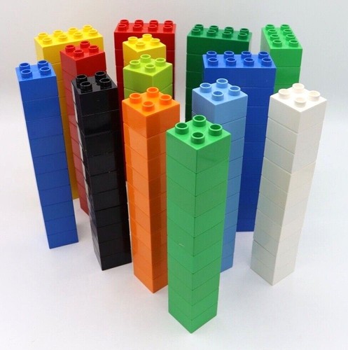 Lego Duplo - mattoncini standard - borchie 2x2 e 2x4 da 4' e 8' - usati - Foto 2 di 17