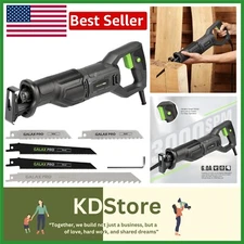 High-Efficiency 120V Reciprocating Saw with Quick Change Chuck & Pivoting Shoe