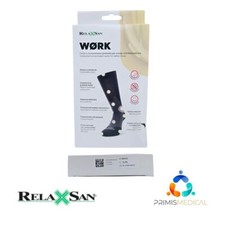 RelaxSan W101 Work Compression Crew Socks for Safety Shoes Black Size 5/XL