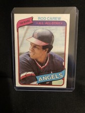 1980 Rod Carew Topps Baseball Card #700 California Angels HOF 3000+ Hit Club!