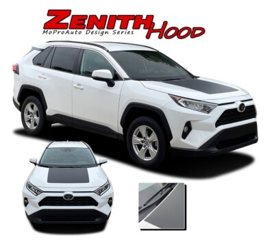ZENITH HOOD 2019-2024 Toyota RAV4 Hood Blackout Decal Vinyl Graphic Stripes Kit