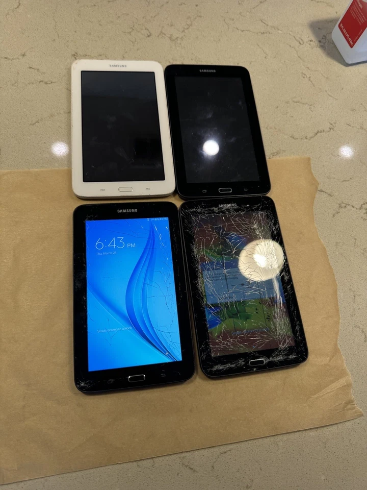 Samsung Galaxy Tab 3 Lite SM-T110 Wi-Fi 7" 8GB LOT X 4 BAD LCD - Image 2 of 4
