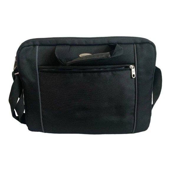 Maletín SAMSONITE Negro Lona Estuche Bolsa de Viaje Laptop Bolso Mensajero Foto 3 de 4