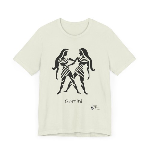Black Gemini Horoscope Zodiac Sign for White T-Shirt Design - Picture 28 of 49