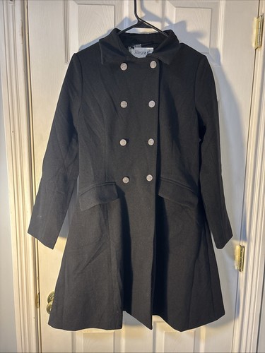 Allegra K Women’s Double Breasted Black Coat “SizeS”