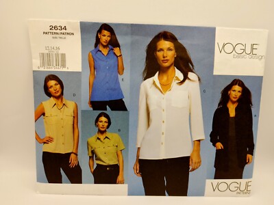 NIP! Misses' Petite Top Sewing Pattern Vogue Patterns #2634