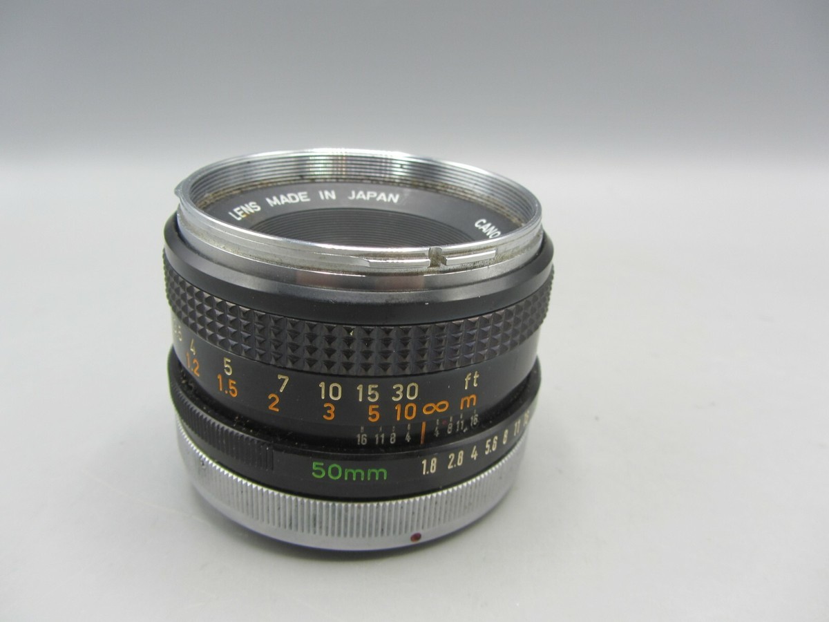 Canon FD 50mm F1.8 Chrome Nose Canon FD Mount Lens For SLR