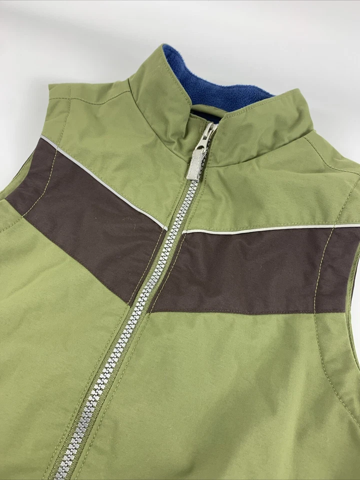 Chaleco Hanna Andersson Exterior Nylon Verde Cremallera Completa Forrado de Vellón Niños 110 EE. UU. 5 Foto 3 de 4