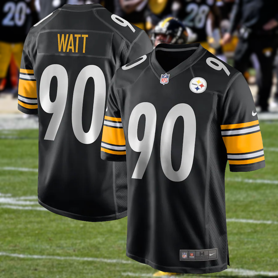 Pittsburgh Steelers TJ Watt Nike Game Jersey Mens Medium Black #90