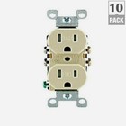 LEVITON IVORY Grounded Tamper Resistant WALL OUTLET 15A 125V 10 PACK T5320-IMP