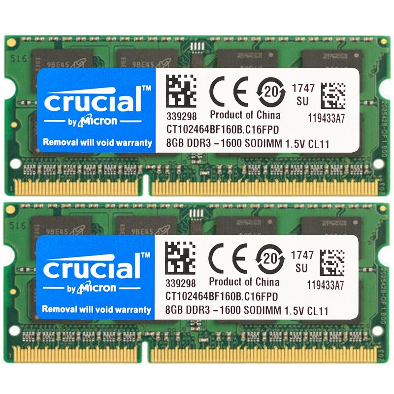 CRUCIAL 8GB DDR3L 1600 PC3-12800 Laptop SODIMM 204-Pin Memory RAM DDR3L 1x 8G - Image 2 of 4