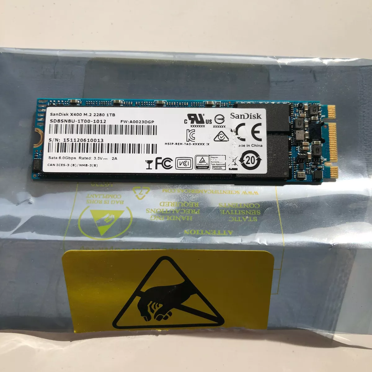 Sandisk X400 Solid State Drive Internal SD8SN8U 1T00 1122 SSD