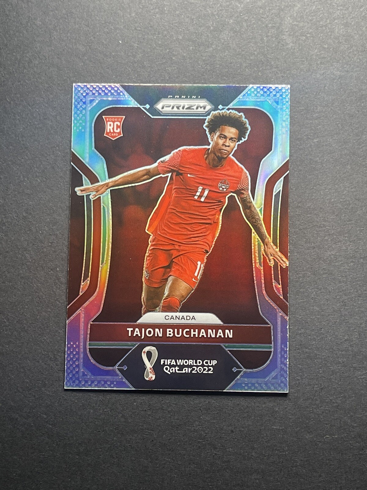 2022 Panini Prizm World Cup Qatar Silver Prizm Tajon Buchanan #54 Canada