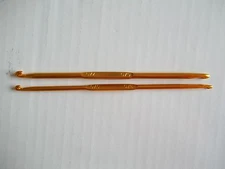 Aluminum double pointed/ended crochet hooks, set of 2 (4 hooks), sizes 3,5,6,7 