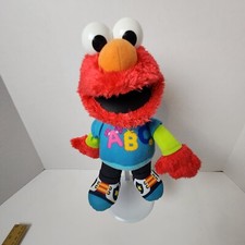 2008 Fisher Price Sesame Street Talking ELMO SINGING ABC Plush Overalls Works