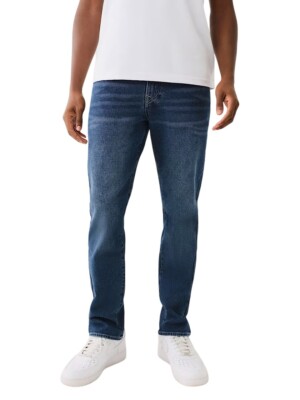 True Religion Geno Flap Slim Fit Jean in Dark Shivering Size 34