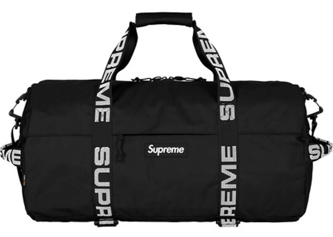 Supreme Large Duffle Bag SS18 Black Large Cordura Bag BRAND NEW 100%  Authentic