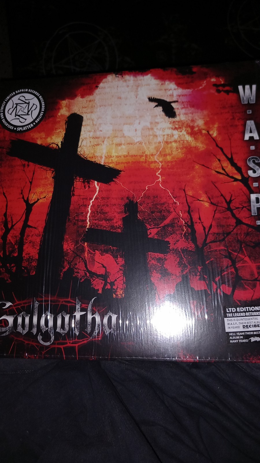 W.A.S.P. Golgotha RARE Limited Edition Red and Black Splatter  LP - NEW,