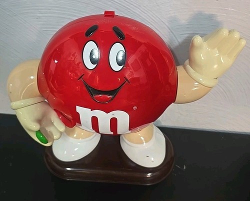 VINTAGE RED PEANUT M&M SÜSSIGKEITENSPENDER 9" HOCH MARS INKL. MM 1991 WERBUNG - Bild 2 von 10