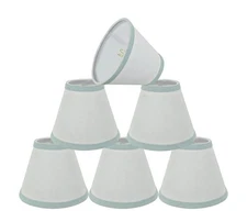 Aspen Creative 32044-6A, Hardback Empire Clip-On Chandelier Lamp Shade, White...