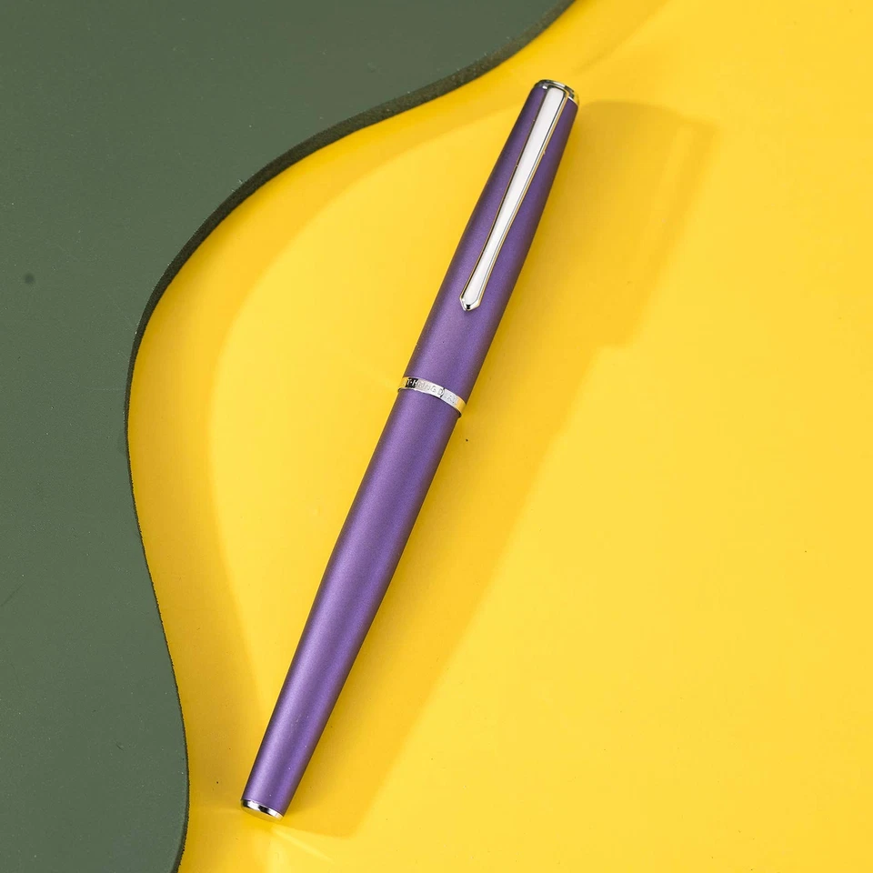 Pluma Estilográfica Hongdian 920 Metal Púrpura, Pluma Clásica Punta Fina Acero, Incluye... Foto 4 de 4