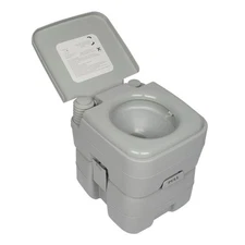 5.3 Gallon Removable Camping Toilet Flush Portable Outdoor Potty Commode Seat