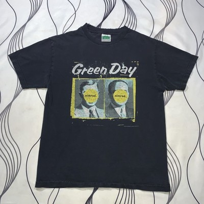 Vintage 90s Green Day Shirt Nimrod CD Album Cover Promo Band Tee Medium