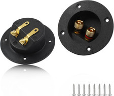 2-Way Speaker Box Terminal Cup, 3 Inch round Stereo Screw Cup Connectors, Home S