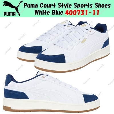 Puma Court Style Sportschuhe weiß blau 400731-11 Herren Gr.