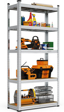 Heavy Duty Garage Shelving Unit 5 Tier, 175kg Per Shelf, 1.5m Racking