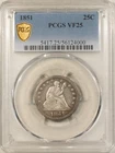 1851 SEATED LIBERTY QUARTER - PCGS VF-25, TOUGH DATE & LOW-POP!