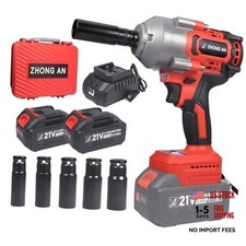 Cordless 1/2 Brushless Impact Wrench Set, 740ft-lbs (1000N.m) 3200 RPM,with 2 