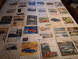 Vintage Auto Automobile Car Ad Magazine Lot