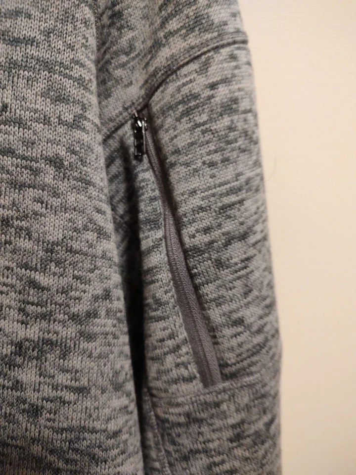 Lands End Mujer’s 2X Pullover 1/4 Cremallera con Manga Cremallera Bolsillo Gris Brezo Activewr Foto 2 de 4