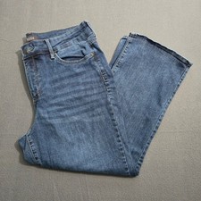 NYDJ Women 14 Blue Marilyn Straight Leg Jeans Lift Tuck Technology Cool Embrace