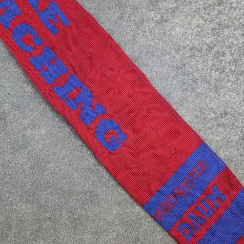 German Danke Unterhaching Football Soccer Scarf Vintage Red Blue Memorabilia 470 - Picture 3 of 10