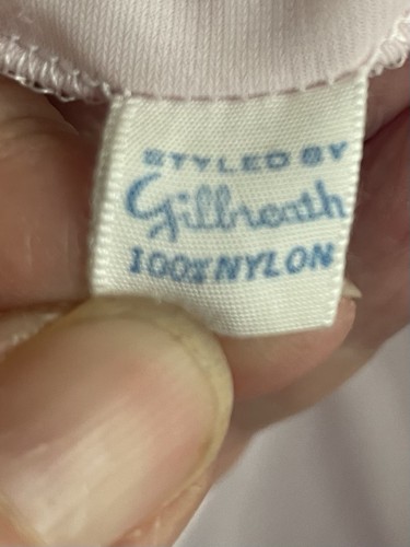 Rosa Balletcore Peignor Nachthemd romantisch Gilbreath Gr. L Nylon Hollywood Babydoll - Bild 5 von 6