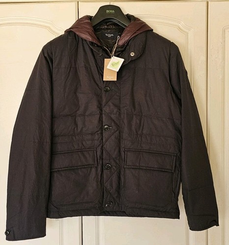 PAUL SMITH Puffer Jacket Gilet 3 in 1 Coat Black Teflon Coated Mens M - Picture 21 of 24