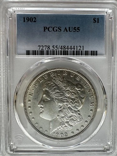 1902 (P) Morgan Silver Dollar $1 PCGS AU-55 Philadelphia  see all pics and video