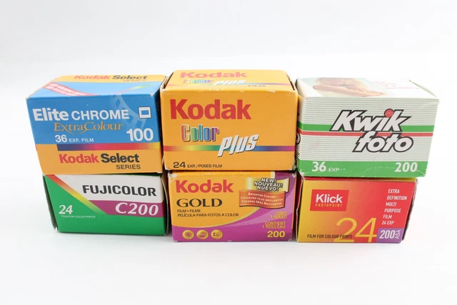 Assorted 35mm Expired Coloured Film Inc Kodak & FujiFilm x 6