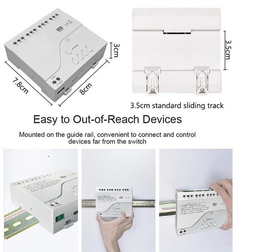 MHCOZY Módulo de interruptor de relé ZigBee de contacto seco 220V de 4 canales - Imagen 21 de 24