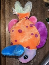 TY Beanie Baby Lips the Fish MINT WITH ERRORS Rare  Retired