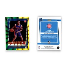 2021-22 Panini Donruss - Rated Rookie Cade Cunningham #211 Holo Green & Yellow