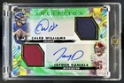 2024 Topps Inception Caleb Williams Jayden Daniels Rookie Jersey Auto Green /150