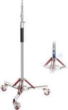 10ft Heavy Duty Air Cushioned Light Stand with Casters Adjustable Tripod Stand