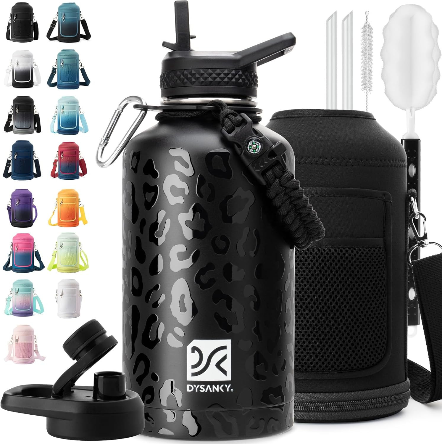 With Straw And Strap For Gym Travel And Adventures