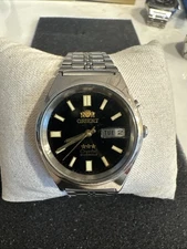 Orient 3 Star Automatic Mechanical Watch Vintage Day/Date Function