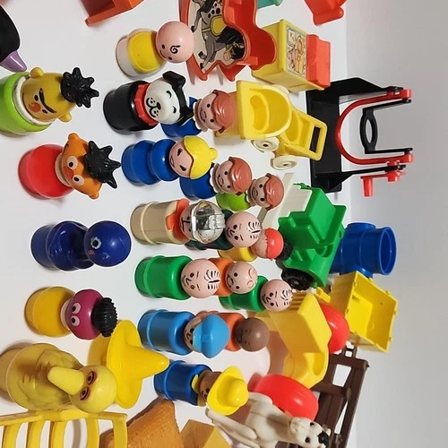 Vintage Little People Lot Sesame Street + Farm Animals Accessories Toys