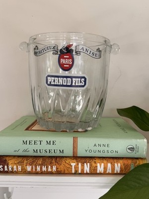Vintage Pernod Fils Spiritueux Paris France Anise Glass Ice Bucket Barware