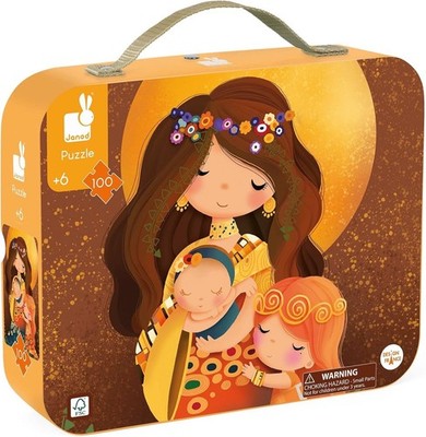 Janod 100 Piece Children s Suitcase Jigsaw Puzzle Inspired by Gustav Klimt - New